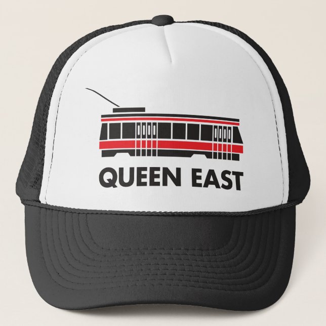 Königinost (Toronto) Streetcar-Fernlastfahrer-Hut Truckerkappe (Vorderseite)
