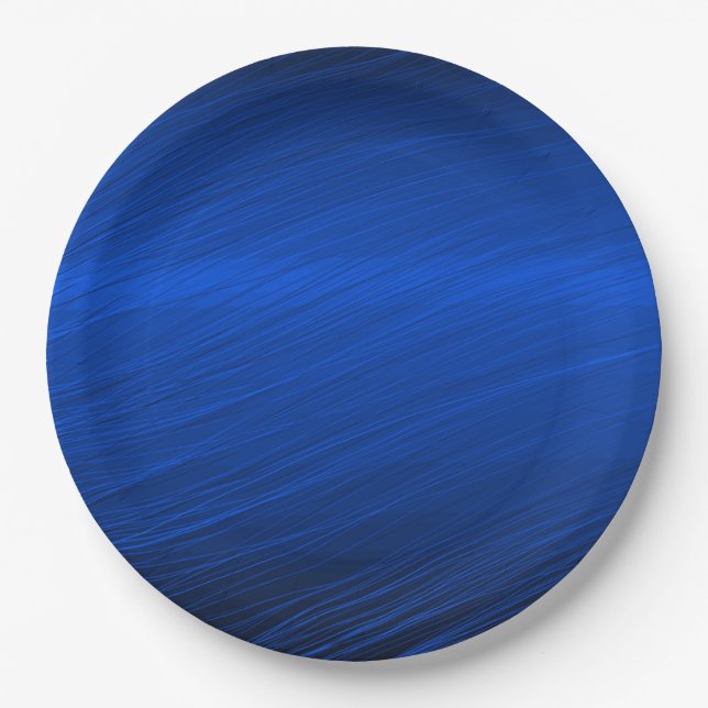 Königlich Blau Metallischer Grafik Pappteller (Vorderseite)
