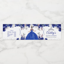 Königlich Blau Silber Prinzessin Quinceañera Wasse