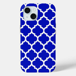 Königlich Blau Weiße Marokkanische Quatrefoil-Must Case-Mate iPhone Hülle