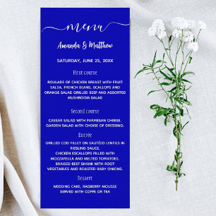 Königlich-blaue Hochzeit Werbekarte