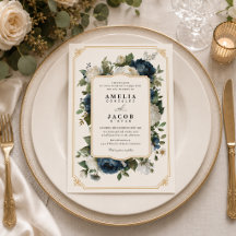 Königlich Blaue Pfingstrosen-Hochzeit mit goldenem