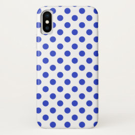 Königlich blaue Polka-Punkte Case-Mate iPhone Hülle