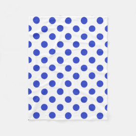 Königlich blaue Polka-Punkte Fleecedecke