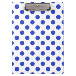 Königlich blaue Polka-Punkte Klemmbrett