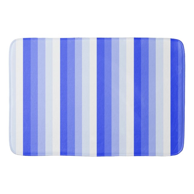 Königlich blaue Schattenstreifen Badematte (Vorderseite)