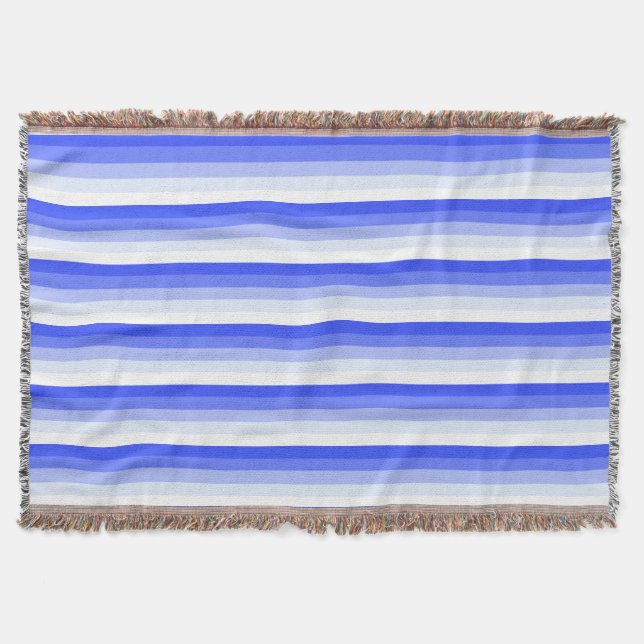 Königlich blaue Schattenstreifen Decke (Vorderseite)