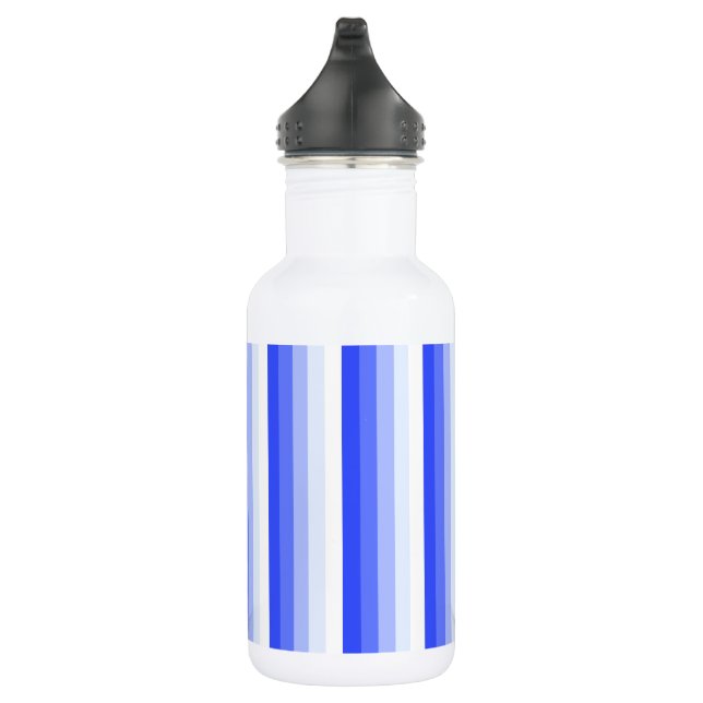 Königlich blaue Schattenstreifen Edelstahlflasche (Rechts)