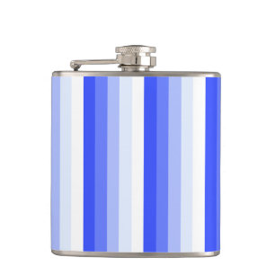 Königlich blaue Schattenstreifen Flachmann