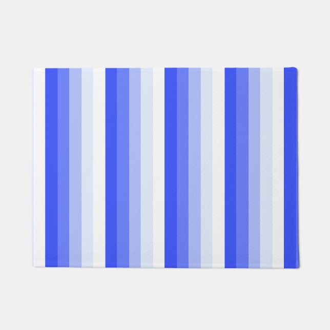 Königlich blaue Schattenstreifen Fußmatte (Vorderseite)