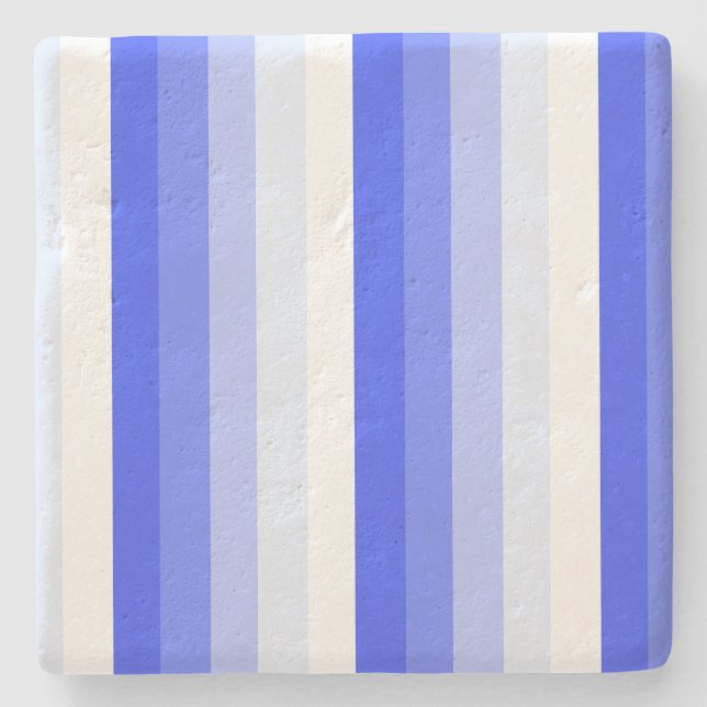 Königlich blaue Schattenstreifen Steinuntersetzer (Vorderseite)