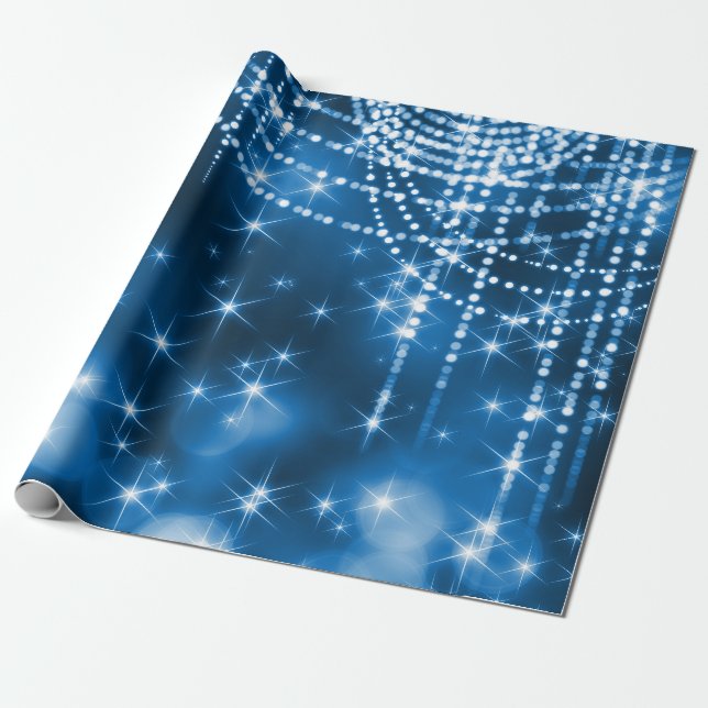 Königlich blauer Diamant Luxus BIRTHDAY WEDDING WR Geschenkpapier (Ungerollt)
