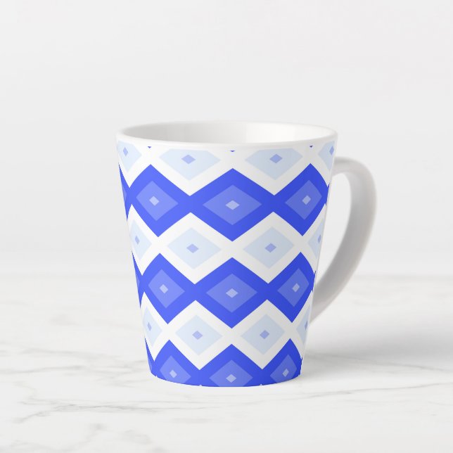 Königlich blaues Rautenmuster Milchtasse (Rechte Ecke)