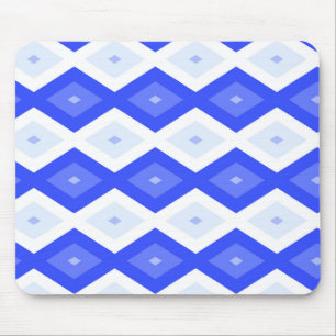 Königlich blaues Rautenmuster Mousepad