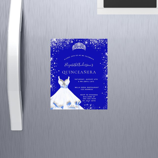 Königlich blaues silbernes Kleid aus Quinceanera Flyer (Von Creator hochgeladen)