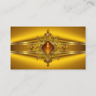 Königlich Eleganter Gelbgold-Reicher Ornamental-Sc Visitenkarte