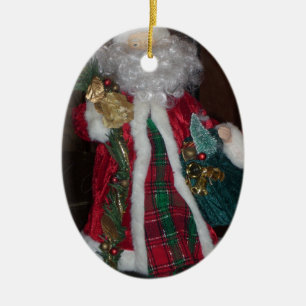 Königlich Karierte Hospho Santa Merina Keramik Ornament