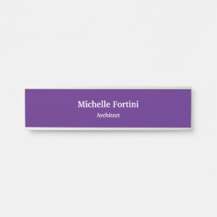 Königlich violett, professionell, schlicht, modern türschild