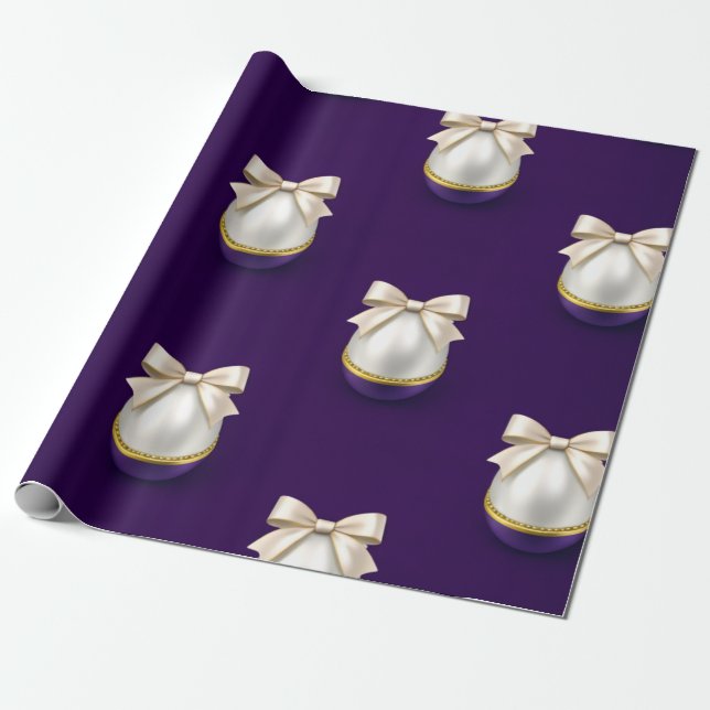 Königlich violette Perl-Luxus-Bogen-Verpackungspap Geschenkpapier (Ungerollt)