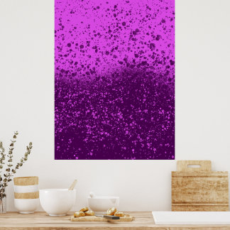 Königlich violetter monochromer Spritzer Poster