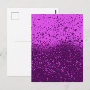Königlich violetter monochromer Spritzer Postkarte