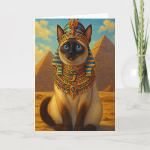Königliche ägyptische Pharaonenkatze in der Wüste Karte