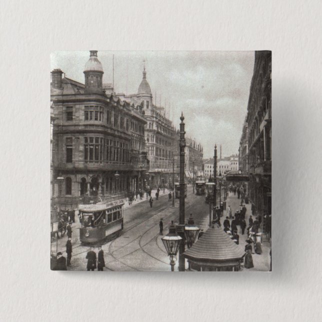 Königliche Allee, Belfast, c.1900 Button (Vorderseite)