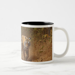 Königliche Bengal-Tiger in Bewegung, Ranthambhor Zweifarbige Tasse