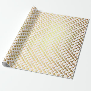 Königliche bezaubernde goldene Pfau-Prinzessin Geschenkpapier