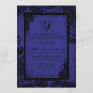 Königliche Black Lace Gothic Wedding Invitation Ca Einladung