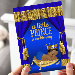 Königliche Blaue Gold Prinz Baby Boy Shower Einlad Einladung