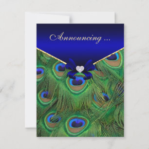 Königliche Blaue Pfauenehe Ankündigung