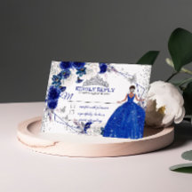 Königliche Blaue Silber Prinzessin Quinceañera Swe