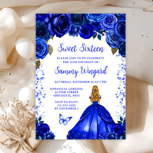 Königliche Blondhaar-Prinzessin Sweet Sixteen Einladung