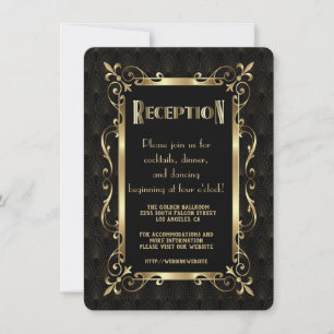 Königliche Brüllende Zwanziger Gold Art Deco Rezep Einladung