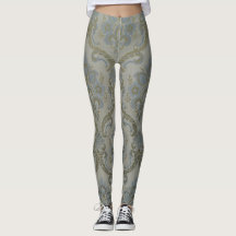 Königliche Damast-Blumen-Wandteppich-Yoga-Leggings