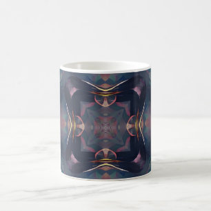 Königliche dunkle Fantasy geometrische abstrakte K Kaffeetasse