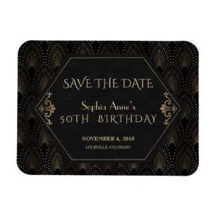 Königliche Fleur-de-lis Goldene Great Gatsby 50. G Magnet