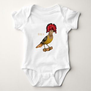 Königliche Fliegenschnäpper-Vogel-Cartoon-Illustra Baby Strampler