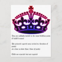 Königliche Geburtstagseinladung
