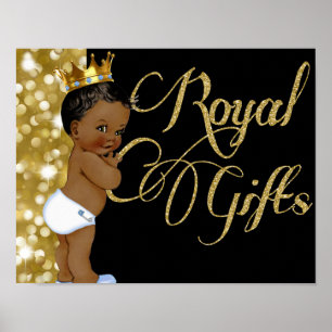 Königliche Geschenke Afrikanischer Prinz Gold-Gl Poster