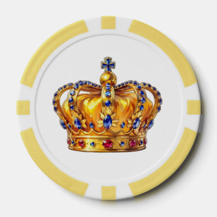 Königliche goldene Krone Pokerchips