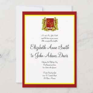 Königliche Hochzeit Einladung Rot und Gold