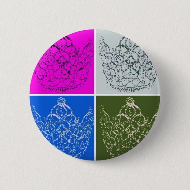 Königliche Hochzeit/Krone Button (Vorderseite)