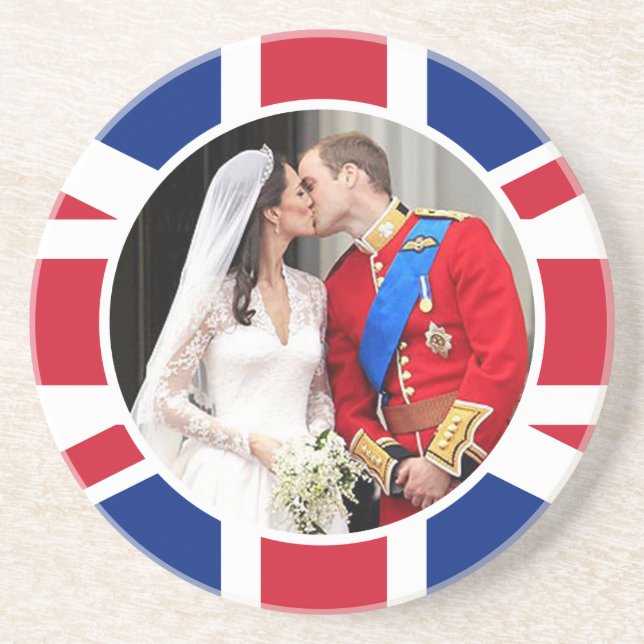 Königliche Hochzeit Sandstein Untersetzer (Vorne)