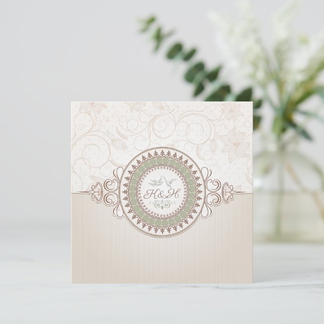 Königliche Hochzeitseinladung Einladung (Stehend Vorderseite)