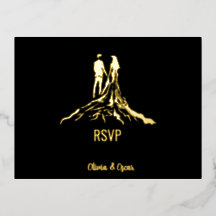 Königliche Hochzeitskarte Foil Rsvp
