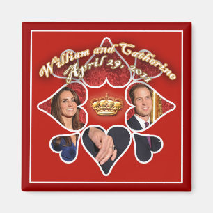 Königliche Hochzeitsmagnete für Gastgeschenke Magnet