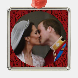 Königliche Hochzeitsverzierung Williams und Kate Ornament Aus Metall