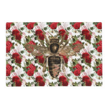Königliche Honigbienen und Rosen